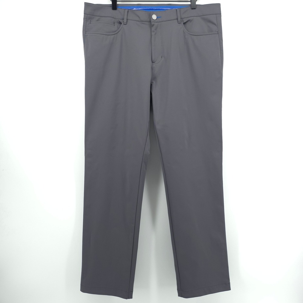 Twillory Performance Mens Pants 38x32 Gray Tailored Fit 5-Pocket Tech Trousers
